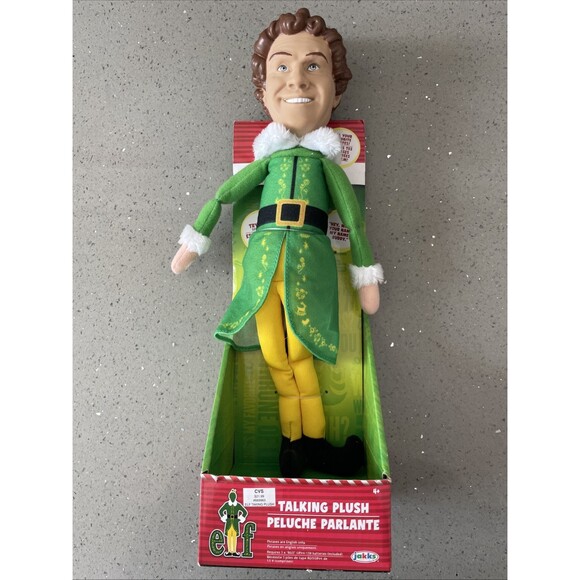 Buddy the Elf Movie Talking Plush with 15 Phrases 14" Tall Will Ferrell Pull New - Picture 1 of 10